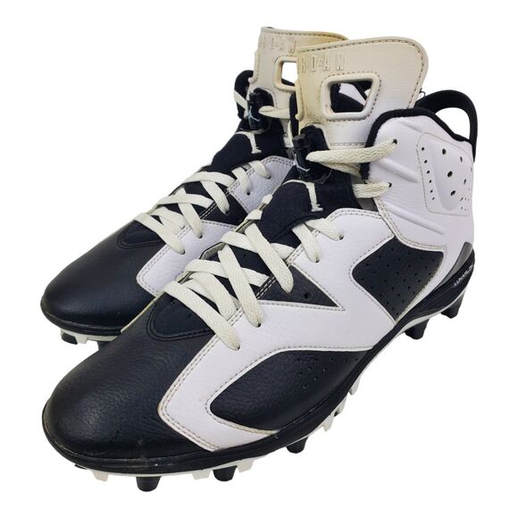 AIR JORDAN 6 VI Retro TD Mens Size 12 OREO Black White Football Cleat 645419-110 main image 13